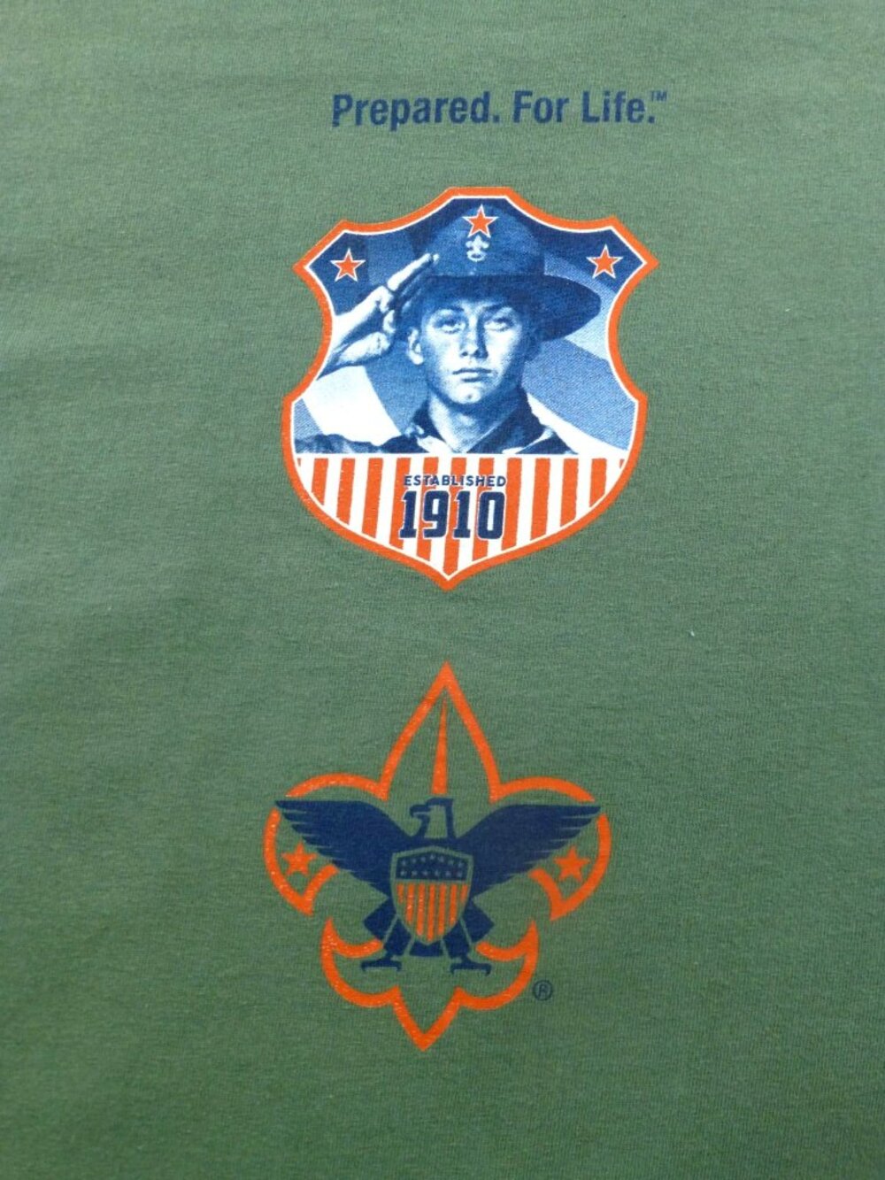 BSA Scouts Green T-Shirt Adult Medium Boy Scouts Of America 1910 Logo 100% Cotto - Picture 4 of 8